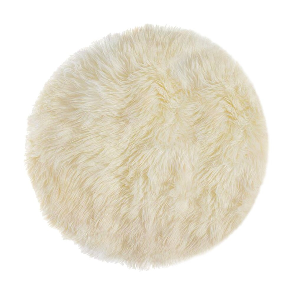 Natural Home Decor New Zealand Sheepskin Circular Rug | 1-Piece | Natural | 5'